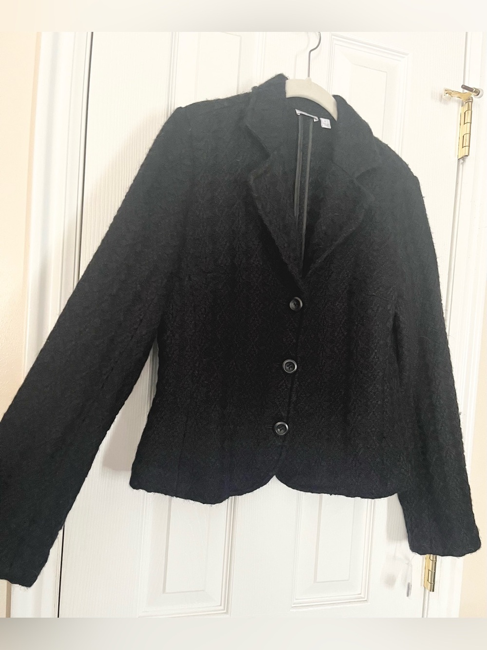 Apt. 9 Black Textured Three-Button Blazer